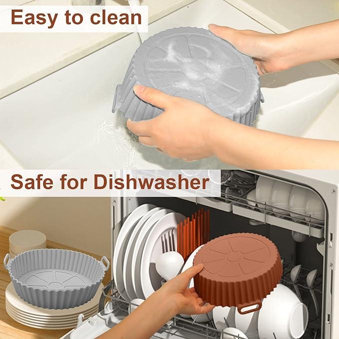 Air Fryer Silicone Baking Tray Reusable  Mold